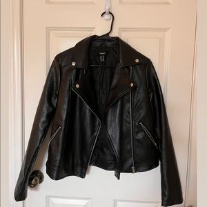 Black leather jacket size M